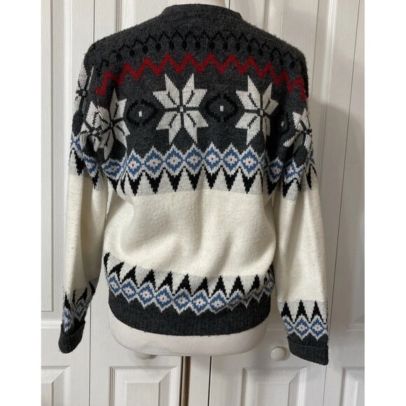 Vintage Lady Puritan Snowflake Cardigan Sweater Womens Size S/M Button Front - Picture 11 of 15